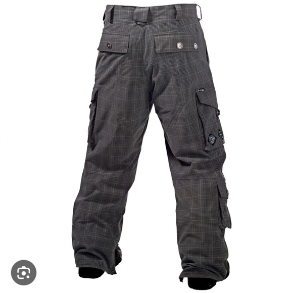Burton Vintage Snowboard Pants Y2K Men’s Med Gray & Black Includes Board Shorts - Picture 2 of 16